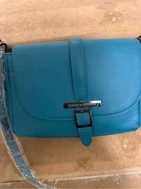 Damsel in Defense Teal Shoulder Crossbody Bag